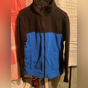 xersion zip up Fleece Blue Black 14 / 16 Large  Warm and Cozy